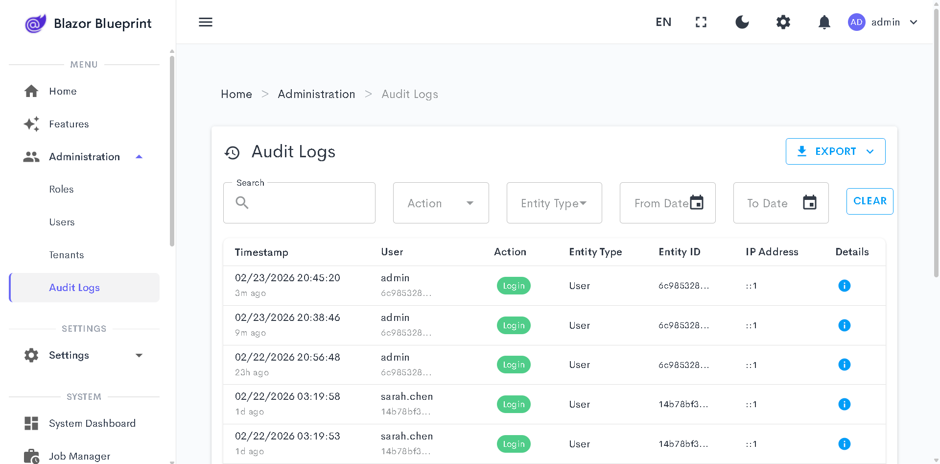 Audit Log Viewer
