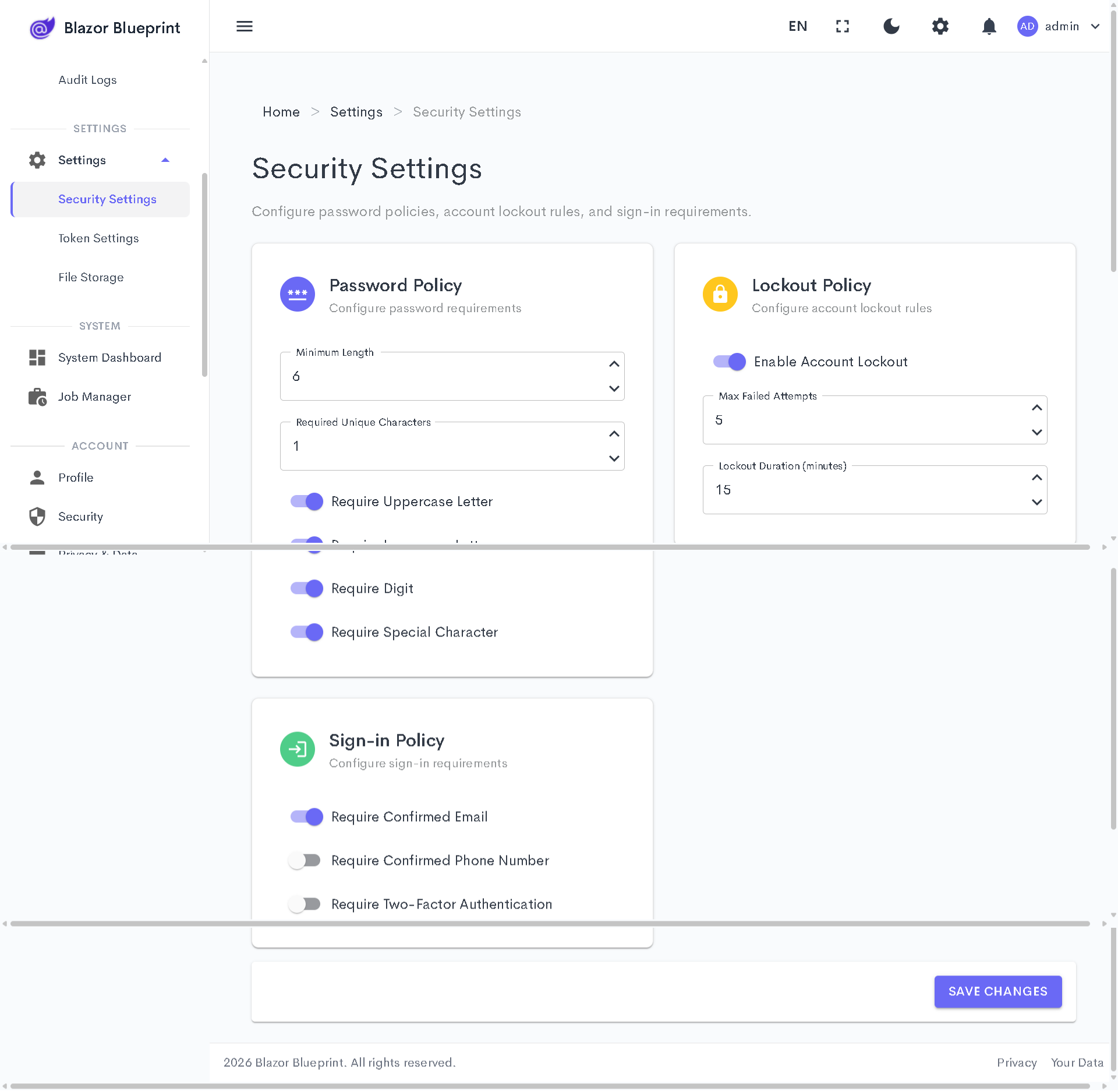 Role & Permissions Matrix